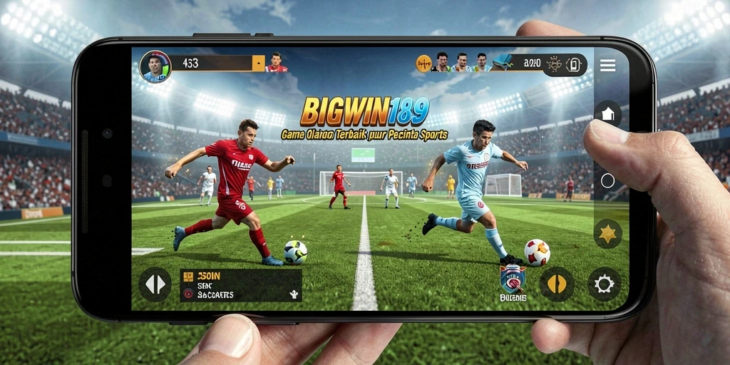 Tampilan menarik dari gameplay olahraga yang mendebarkan.