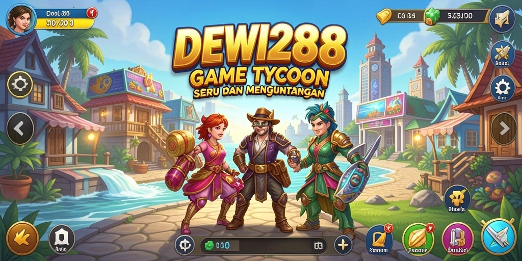 Screenshot utama DEWI288 menunjukkan gameplay Tycoon yang mengasyikkan.