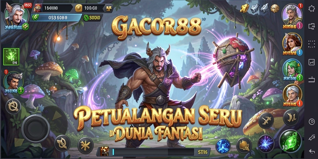 Tampilan gameplay GACOR88 yang penuh aksi petualangan seru.