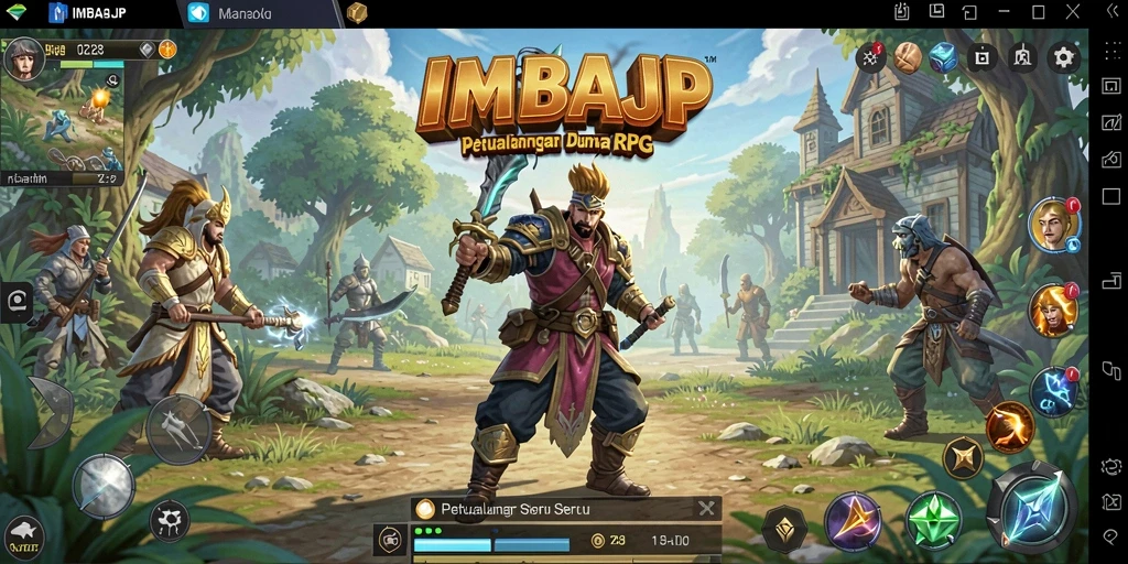 Tangkapan layar gameplay IMBAJP menampilkan aksi pertempuran yang mendebarkan.