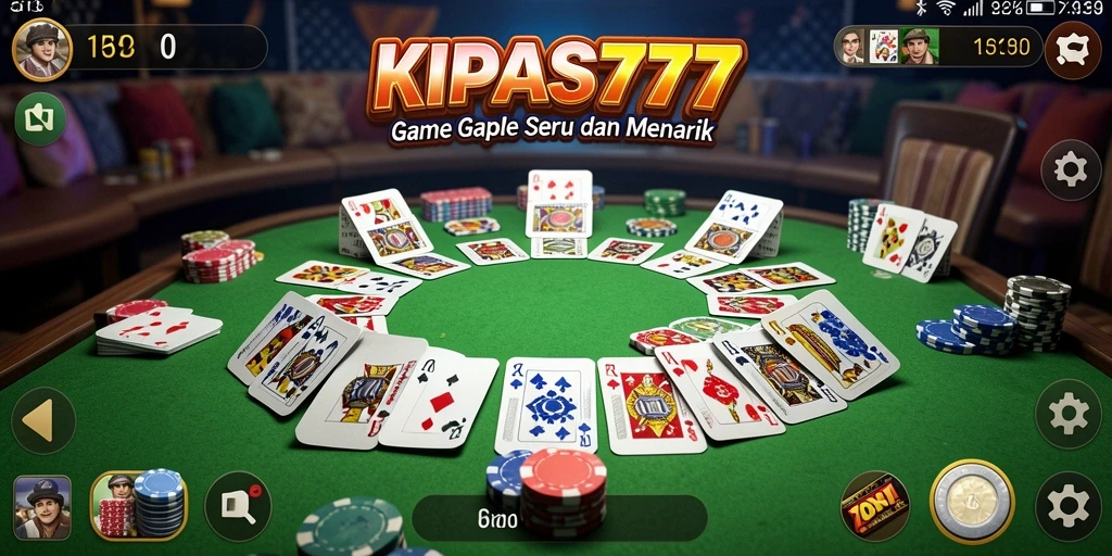Tampilan menarik dari gameplay KIPAS777 saat bermain Gaple.
