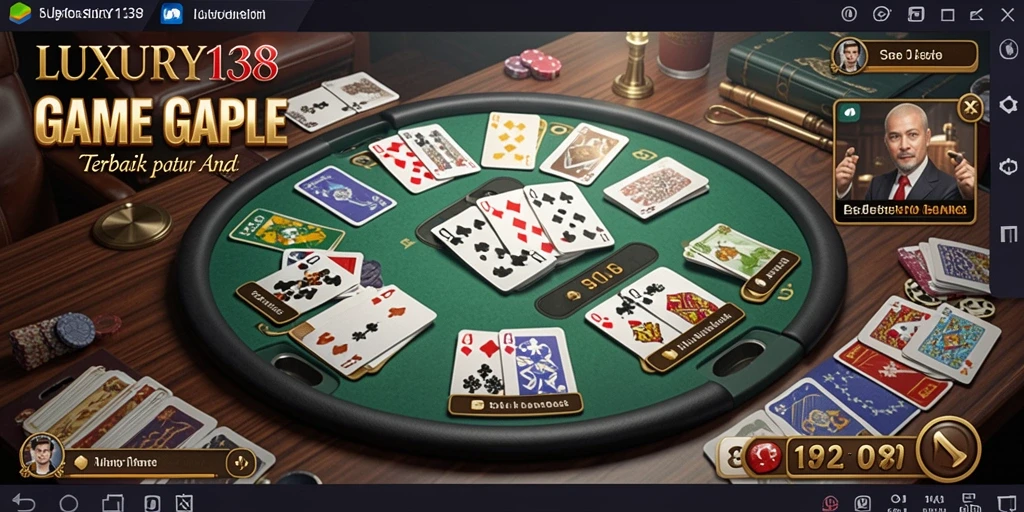 Tampilan gameplay seru dari LUXURY138 saat bermain Gaple.