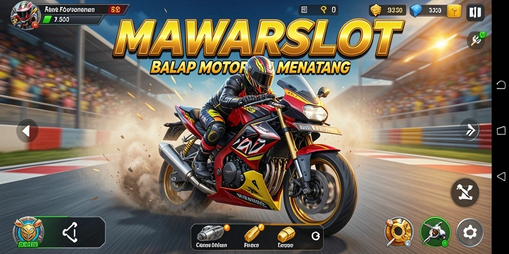 Gameplay seru balap motor di MAWARSLOT.