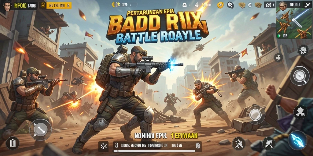Gameplay MPOID yang mendebarkan di medan pertempuran Battle Royale.