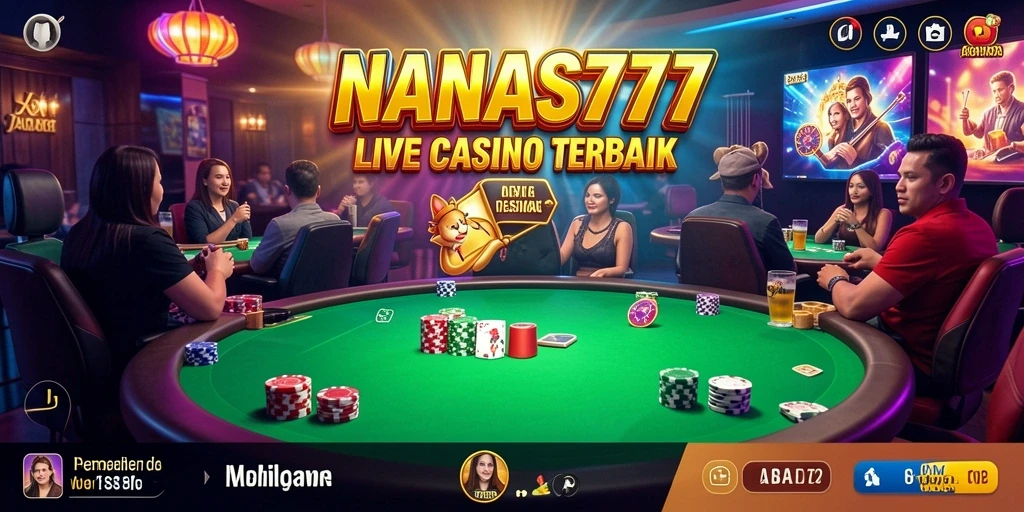 Screenshot gameplay Live Casino NANAS777 yang menampilkan suasana mendebarkan.