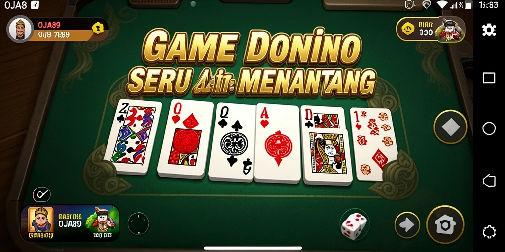 Screenshot gameplay OJA89 menampilkan aksi seru permainan Domino.