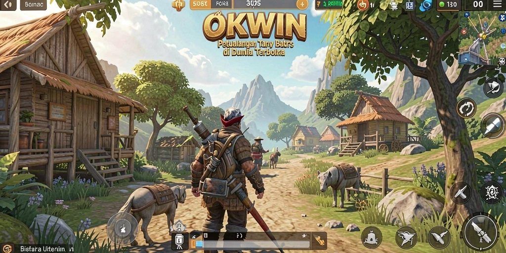 Screenshot dari gameplay Open World yang menampilkan eksplorasi dan petualangan.
