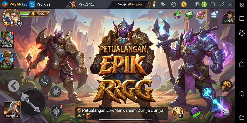Gameplay menarik dalam dunia RPG yang penuh petualangan.