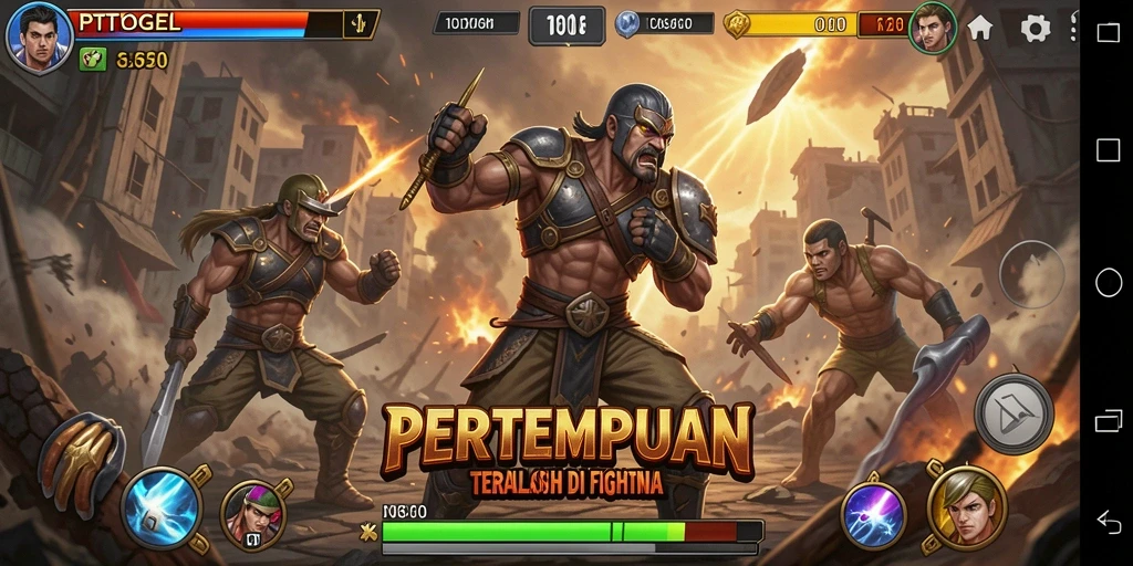 Tangkapan layar dinamis dari pertarungan seru di PTTOGEL.