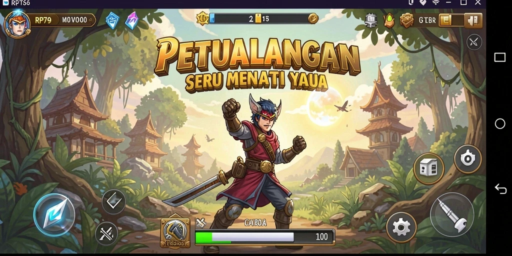 Tampilan seru dari gameplay RP79 dengan aksi petualangan yang menegangkan.
