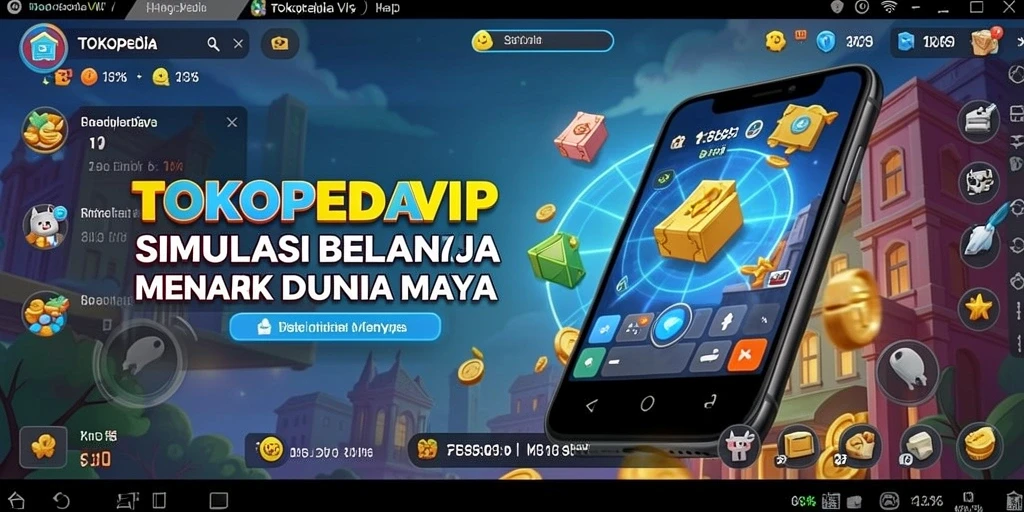 Tampilan antarmuka TOKOPEDIAVIP yang menarik saat bermain.