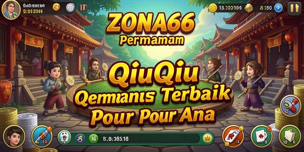 Tampilan menarik dari gameplay QiuQiu di ZONA66.